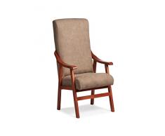 Abuelo a Gusto - Silla Brazos de Madera, Respaldo Recto, Ideal para Personas Mayores, Movilidad Reducida o Dolor Espalda. Usada en residencia y geriátricos. Tamaño: 57x69x116 cm. (Cerezo, Tostado)