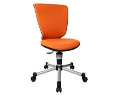Topstar Titan Junior 3D Silla giratoria Infantil, Tela, Naranja, 45 x 45 x 100 cm