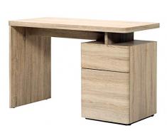 Marca Amazon - Movian Ohrid - Escritorio con 1 cajón y 1 puerta, 120 x 55 x 76 cm, efecto de roble Sonoma