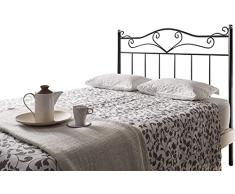 Cama express Cabecero de Forja 210, Color Negro, Medida: 135 cm
