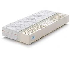 Marcapiuma - Colchón Látex Cuerpo y Medio 120x190 Alto 20 cm - SEVENLIFE 20 - H2 Medio - 7 Zonas Ergonómico Antiácaros Antialérgico - Funda desenfundable Silver - 100% Fabricado en Italia