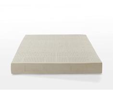Le matelas Vert Colchón, Látex, 90 kglatex, 100% Natural a 90 kg/m³ de Densidad Funda Transpirable de algodón cáñamo orgánico, Blanco y Verde, 90 x 200 cm