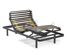 Ferlex Cama Articulada Eléctrica 5 Planos, Estructura Robusta, Lamas de Madera de Haya, 75 x 200, Mando Inalámbrico