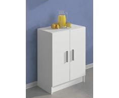 Homey Alais Armario, Madera, Blanco, 60 cm (Ancho) x 80 cm (Alto) x 34 cm (Fondo)