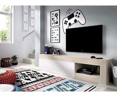 HOMEKIT Mueble TV de 204cm, Tablero melaminizado de Alta Resistencia y de 16mm de Grosor, 204 cm x 48 cm x 42 cm