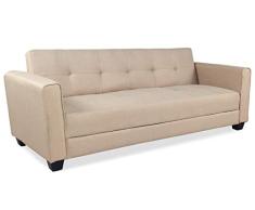 Menzzo Clayton - Sofá Convertible, Tela, Color Beige, 200