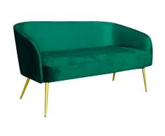 Menzzo Goldman - Sofá de Terciopelo (150 x 70 x 75 cm), Color Verde