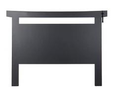 DRW Cabecero Cama 160 cm Estilo Oriental en Negro 160x4x120 cm