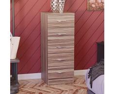Vida Designs Pecho Cómoda Estrecha, Nogal, 36D x 34.5W x 90H centimetres