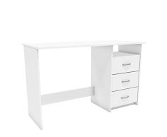 Demeyere Aristóteles Escritorio, Tablero de aglomerado, Blanco Mate, Mediano