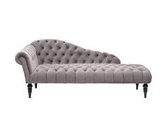 Kare 81042 Chaise Longue Desire Velvet, Gris (Plateado)