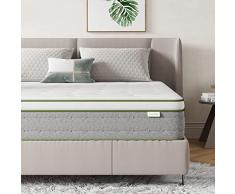 Novilla Colchones Viscoelástico 90x190, Colchón Muelles Ensacados, Espuma de Gel con Memoria, Fibra de Bambú Transpirable, Firmeza Media, Aislamiento de Movimiento, Altura 22 cm