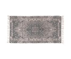 CIAL LAMA Alfombra Decorativa 100% Algodón Diseño Oriental Arabe Clásico Gris Tapete 150 cm
