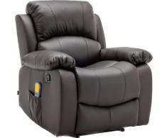 Astan Hogar Sillón Relax con Reclinación Manual, Masaje Y Termoterapia, Modelo Ramón AH-AR30910CH, Chocolate,
