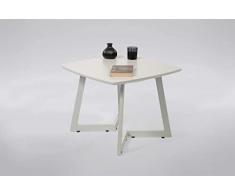 M2 Kollektion Tíbet 1 Mesa de café, Metal, Blanco, 60x46x60