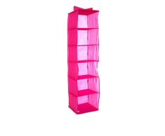 Compactor Estantería para jerséis 6 baldas, Fabricado en PEVA, Color rosa, Tamaño: 30 x 30 x 128 cm, RAN5347