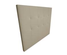 DUÉRMETE ONLINE - Cabecero Burdeos Acolchado, Tapizado Premium en Polipiel de Alta Gama, Medidas 145 x 120 cm (Cama de 135/140), Beige