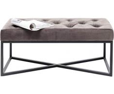 Kare Design Banco Crossover gris, negro, 90x40cm, madera caontrachapada, tablero DM, sala de estar