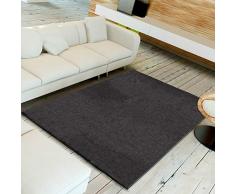 Universal Alfombra Pelo Corto Velur Liso, 100% Polipropileno, Gris, 57 x 110 cm (62922)