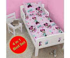 Disney Minnie Mouse Handmande Juego de Cama Infantil con Funda de edredón, diseño de impresión repetido por Toda la Tela