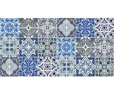 Vilber Gran Chef Lisboa Alfombra, Vinilo y PVC, AZUL-03, 40X78