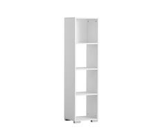 Schildmeyer Estantería Carlos 153704, Color Blanco, 36,3 x 33 x 142,7 cm