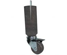 Margot Movilidad praticonfort sin Freno – Juego de 4 Patas de somier, Madera, Roble grisáceo, 5,5 x 5,5 x 18,7 cm