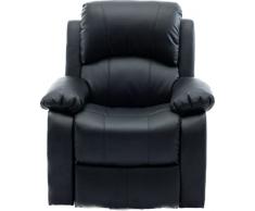 Astan Hogar Sillón Relax con Reclinación Manual (Sistema Pared Cero), Masaje Y Termoterapia, Modelo Ramón AH-AR30910NG, Negro,
