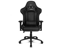 DRIFT GAMING Silla DR350 -DR350BK - Silla Profesional, Polipiel, reposabrazos 4D, Ruedas silenciosas, pistón Clase 4, inclinación, cojin Lumbar/Cervical, Negro