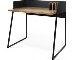 Symbiosis Volga Escritorio, Madera, Nogal y Negro, 90 x 60 x 88 cm