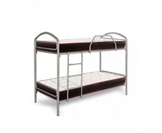 HOGAR24 ES Hogar 24 Litera Metálica + 2 Colchones Viscoelásticos Memory Fresh, 90x200, 90x200cm