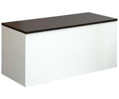 TEMAHOME Zapatero de Banco Contemporáneo Blanco/Negro, 89 x 39.2 x 43.2 cm, 4007A2176A00
