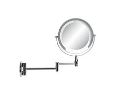 DKD Home Decor Espejo de Aumento con led, Estándar