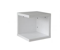 Phönix San Diego-Moderner Beistelltisch, Weiss Mesa Auxiliar, Madera, Blanco, 39x39x39 cm