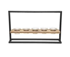 Clayre & Eef 6Y3227 - Portavelas de té, Aprox. 44 x 10 x 26 cm.