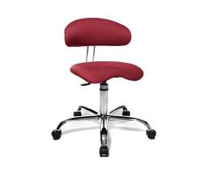 Topstar ST290W51 Fitness Silla de Oficina giratoria con Respaldo Sitness 40 para tapicería de Peluche Rojo