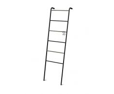 Iris Ohyama, Armario escalera / Perchero metálico / Perchero metálico, Ganchos removibles incluidos, Design & Modern, Oficina, Casa - Metal Garment Rack - PI-L160 - Roble negro