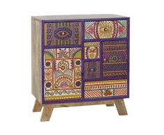 DRW Cajonera de Madera de Mango y MDF con Múltiples Colores 60x35x68cm