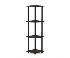 Furinno 12078 4-Tier Esquina Estante de exhibición estantería – estantería