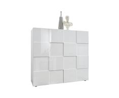Shiito | Modelo DAMA | Aparador de 2 puertas | Ideal para Salón, Entrada y Dormitorios | 121 x 111 x 43