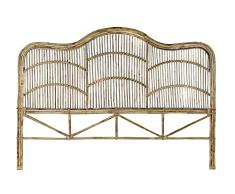 DRW Cabecero de Cama de 178 cm de Ratan Natural Rectangular 172x80x76 cm