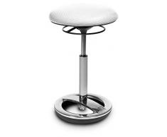 Topstar Sitness High Bob Taburete Giratorio, poliéster, Blanco, 36.5 x 36.5 x 70 cm