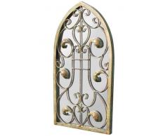 Espejo de Pared para jardín de 40 x 24 cm, diseño rústico