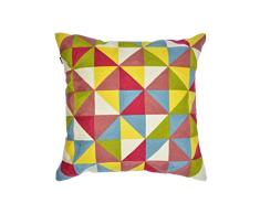 Cojín Déco con bordado desenfundable 45 x 45 cm + acolchado 3 colores (rojo)