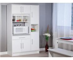 TemaHome 8070X2121A80 Aparador Microondas Madera Blanca 88 x 180 x 40 cm