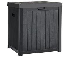 YITAHOME Arcón de ordenación exterior 195L, Caja de almacenaje de jardín para cojines de patio, Piscina Material