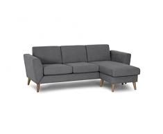 BUDWING Angel Sofa 3 Plazas Chaise Longue, Arco Reversible(Lado Derecho o Izquierdo), en Tejido Poliéster, Medidas totales 220cm(Ancho) x135cm(Fondo) x81,5cm(Alto)