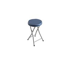 Kit Closet 9999931945 - pack de 2 taburetes plegables con asiento acolchado, azul, 50 x 30 x 30