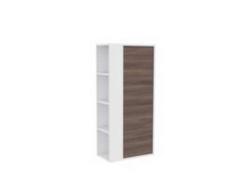 bath+ - Armario con Estante Lateral bsmart Fresno/Blanco/Blanco
