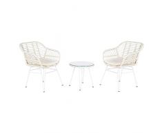 DKD Home Decor Conjunto de Mesa con 2 Sillas, Estándar